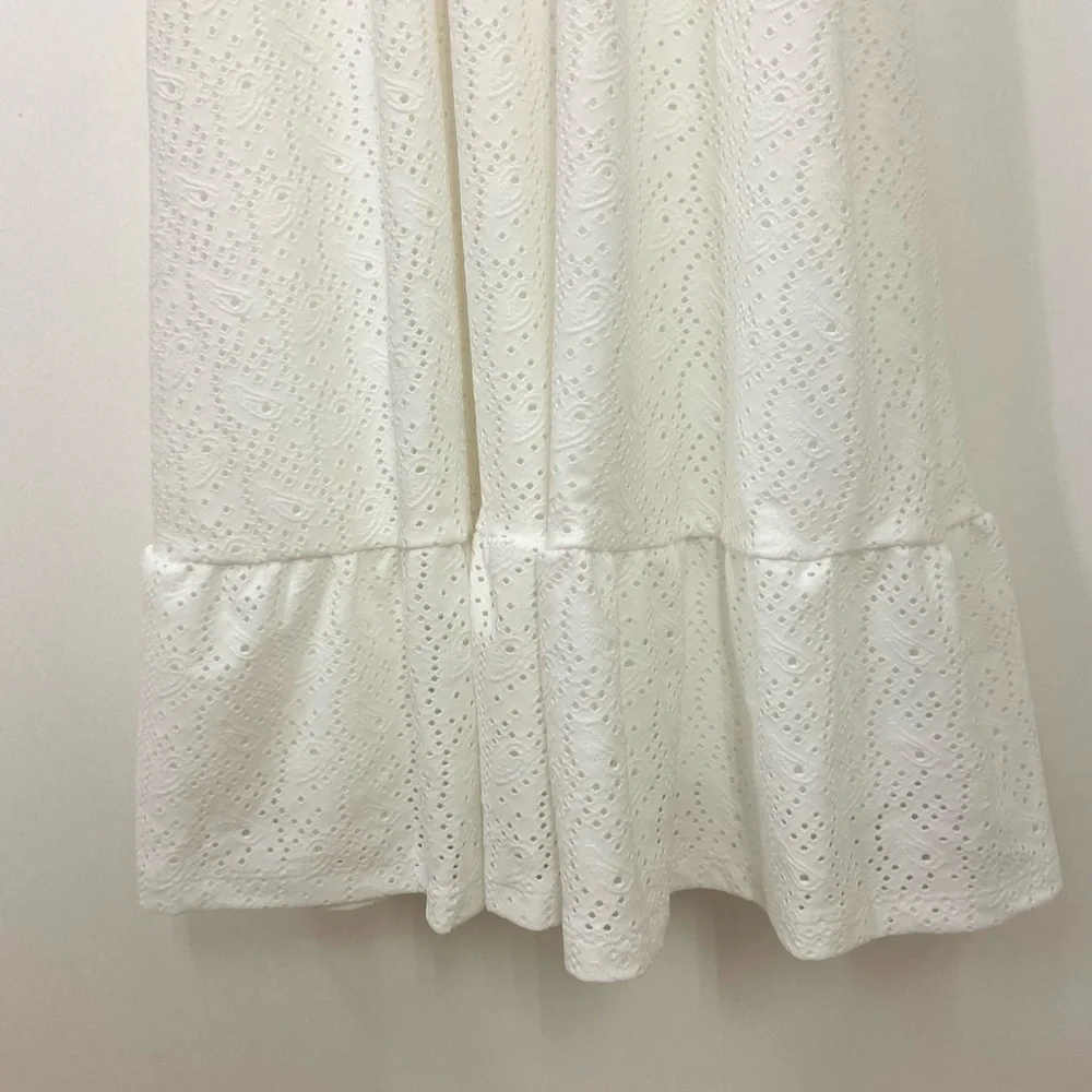 Michael Kors white eyelet paisley maxi dress XS - Picture 4 of 7